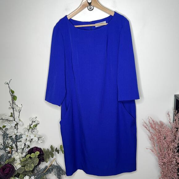 MM LAFLEUR The Etsuko Dress Recycled WonderTex Bright Indigo Blue {VV34} - Picture 3 of 6